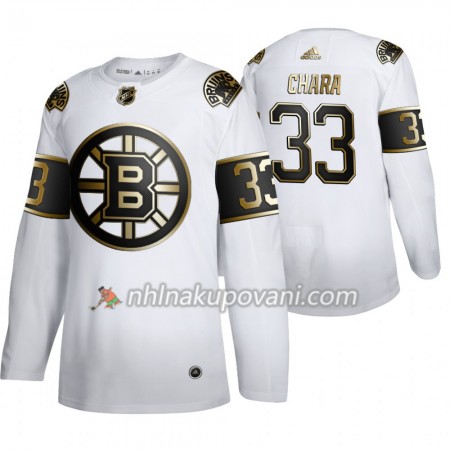 Boston Bruins Dresy Zdeno Chara 33 Adidas 2019-2020 Golden Edition Bílá Authentic - Pánské Boston Bruins Dresy Zdeno Chara 33 Adidas 2019-2020 Golden Edition Bílá Authentic - Pánské